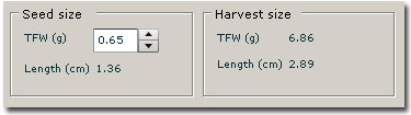 Winshell Seed and Harvest Size