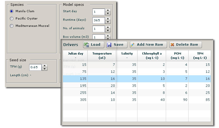 Winshell Shellfish Simulation